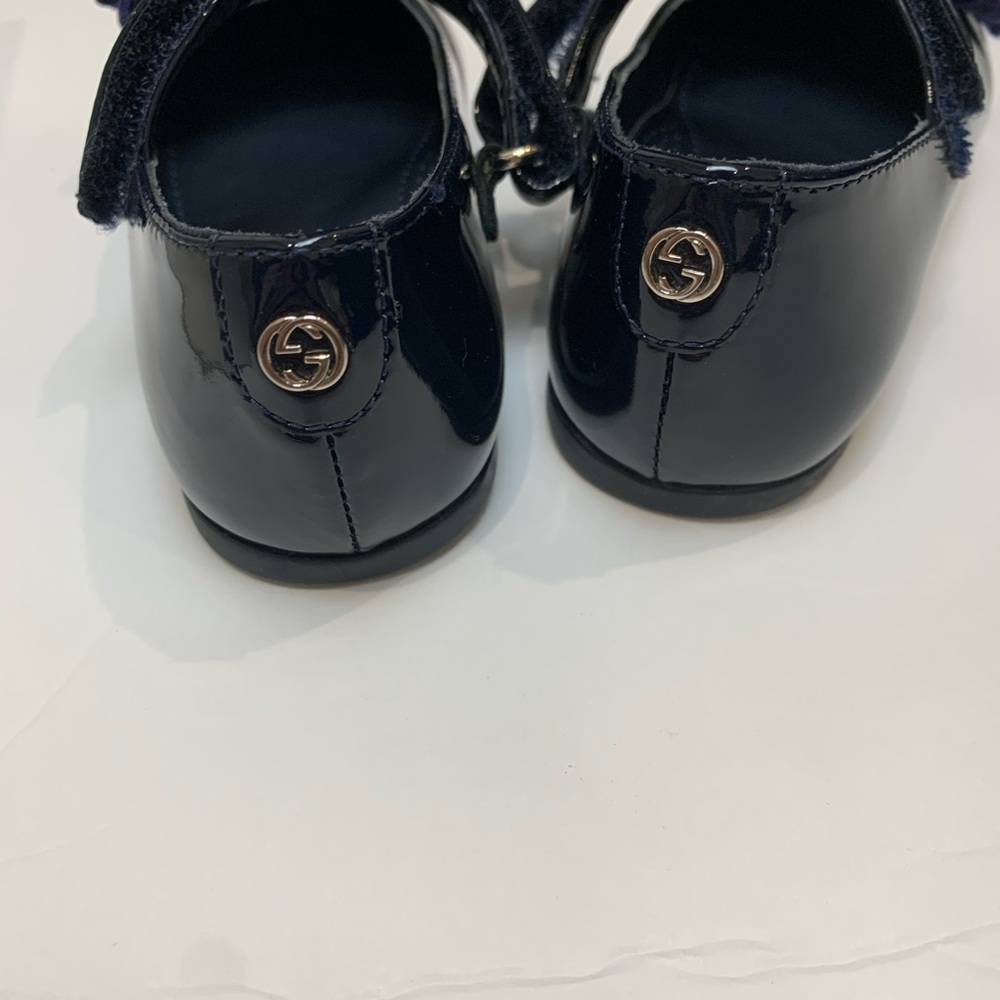 Gucci little girl navy blue shoes - Picture 7 of 8